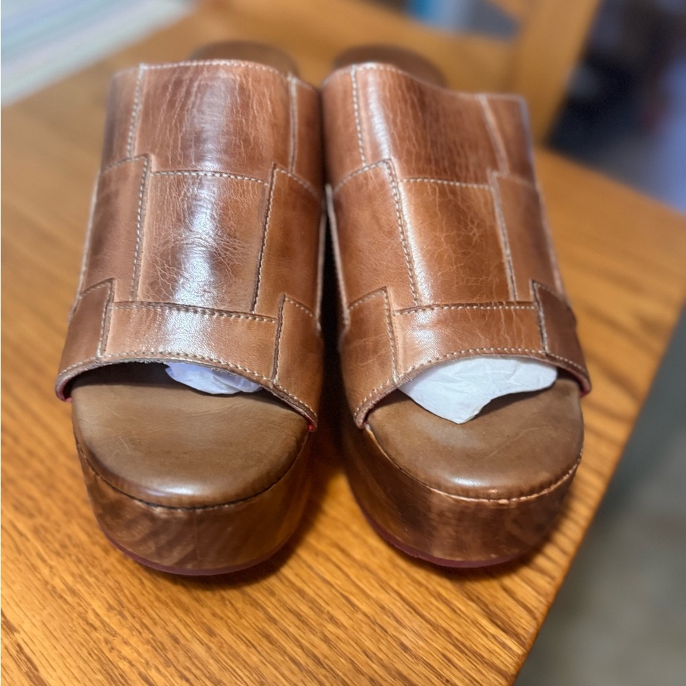 BED|STU Tan Leather Mules